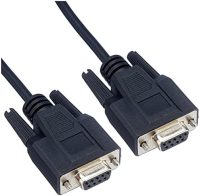 CABLE DB9 MALE/DB9 FEMELLE NOIR (22CM)