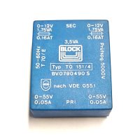 TRANSFORMATEUR SOUDABLE MOULE IN: 2X(55V /0,05A) OUT: 2X(12V /1,75VA /0,16AT)