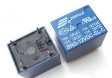 SRD-12VDC-SL-C SONGLE RELAIS 12VDC 1RT 10A 250VAC 5 PATTES