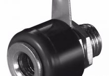 BANSPMN/Douille banane châssis avec cosse PM (Noire)