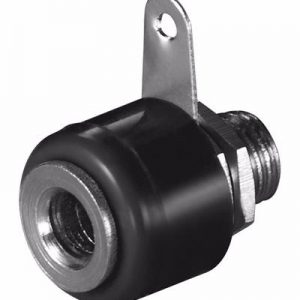 BANSPMN/Douille banane châssis avec cosse PM (Noire)