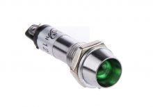 XD8-1-VERT VOYANT METALIQUE  24VDC 8MM