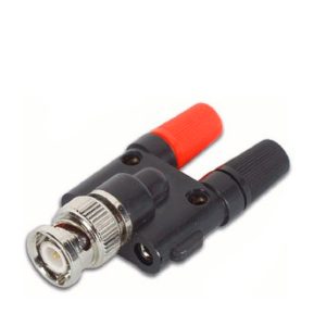 ADAPTATEUR BNC MALE  FICHES BANANES FEMELLES