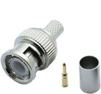 CONNECTEUR BNC MALE POUR CABLE DE VIDEOSURVEILLANCE CCTV + RG59 + RG6 + KX6