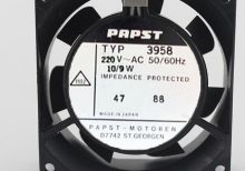 TYP 3958 PAPST AC VENTILATEUR 220V-AC/50-60HZ (10/9 W) (92*92*25MM)
