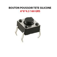 BOUTON POUSSOIR TETE SILICONE 6*6*4.3 160 GRS