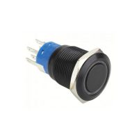 BOUTON POUSSOIR POUR FACADE NOIRE ET BLEU