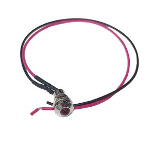 VOYANT LED ROUGE CHROME LED 3MM AVEC FIL 12V