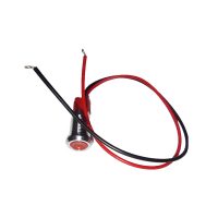 VOYANT LED ROUGE TETE PLATE CHROME 8MM  9-30V