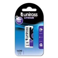 UNIROSS RCR123A / 16340 PILE LITHIUM  3,7V