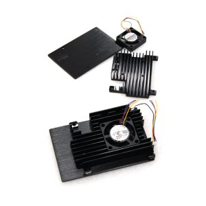 DISSIPATEUR THERMIQUE ALUMINIUM RASPBERRY PI5+ VENTILATEUR