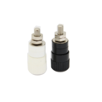 KIT BORNE BANANE FEMELLE  NOIR BLANC L: 32MM A VIS 2PCS