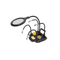 SN-396N SUPPORT 3EME MAINS AVEC LAMPE LOUPE ET ACCESSOIRES DE SOUDAGE