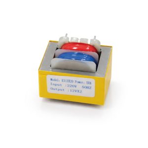 EI13X20 TRANSFO MOULE 2X12V 5VA COMMUN BLEU/ROUGE