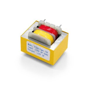 EI13X20 TRANSFO MOULE 1X12V 5VA JAUNE/ROUGE