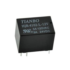 HJR-4102-L-12V RELAIS 12V 1RT 3A 6 PATTES