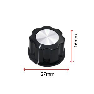 CACHE POTENTIOMETRE CHROME Ø27MM H:16MM