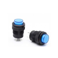 R16-503P POUSSOIRE ROND 2 PINES 16MM AVEC LED 3A 250V